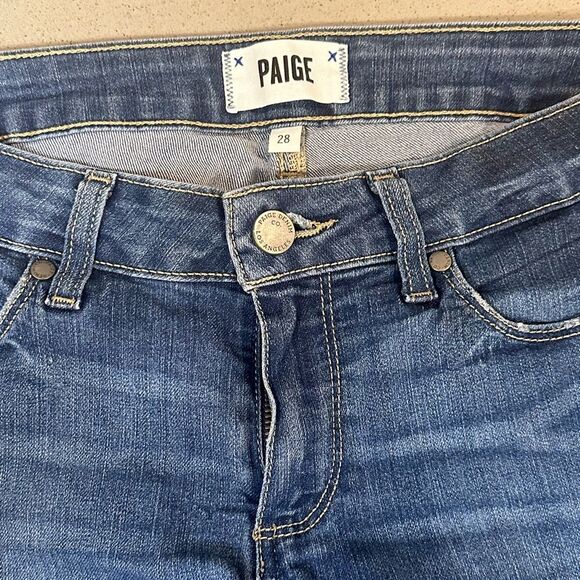 Paige Verdugo Crop Zach Distressed Jeans- size 28 - Picture 3 of 14